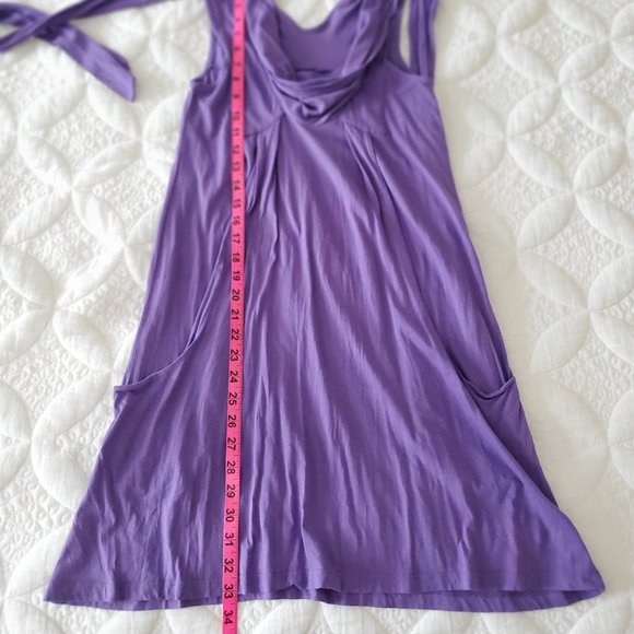 Zara Purple Cowl Neck Sundress - Picture 3 of 5